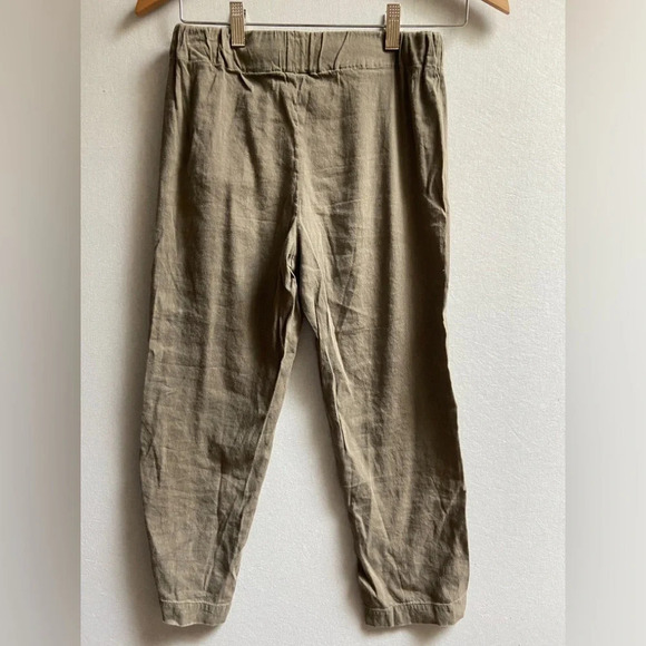 Babaton Aritzia Day  Linen Cropped drawstring trouser pants Sz XXS - Picture 2 of 11